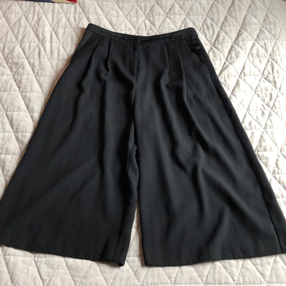 Topshop Black Culottes